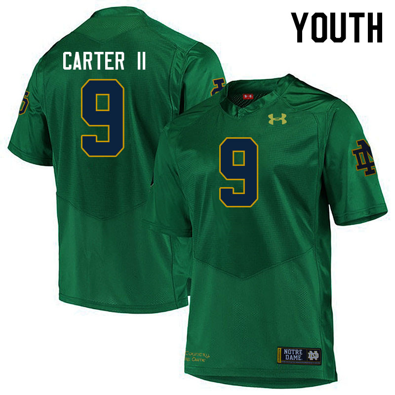 Youth #9 Antonio Carter II Notre Dame Fighting Irish College Football Jerseys Stitched Sale-Green